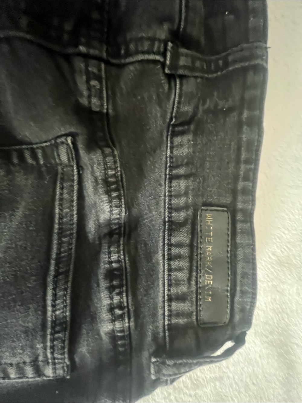 White Mark Denim Collection women’s plus size stretch skinny jeans size 16 black - Picture 5 of 9